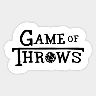 Game of Throws Sticker